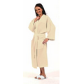 Waffle Weave 48" Poly Blend Kimono Robe (Color Embroidered)